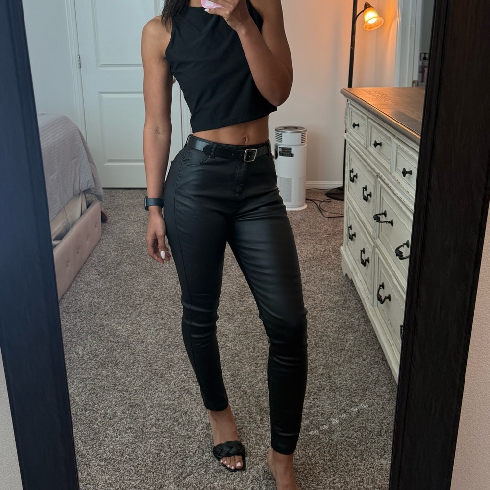 Faux Leather Pants